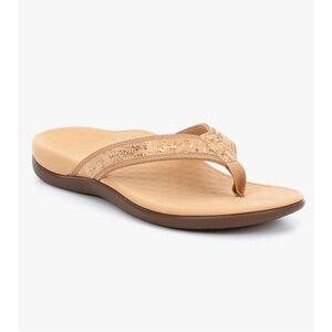 Vionic Tide II Toe Post Sandal Flip Flops In Gold Cork Women’s Size 9